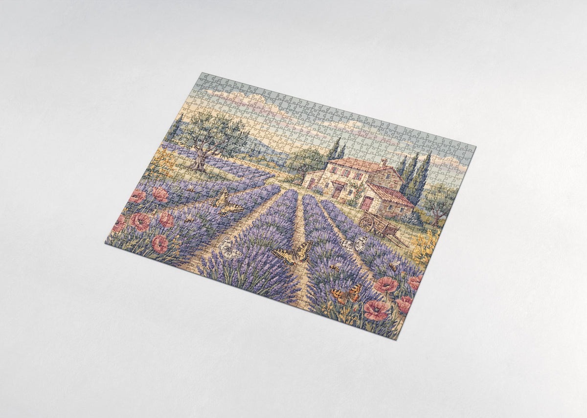 Butterflies in the Lavender Field jigsaw puzzle - assembled puzzle