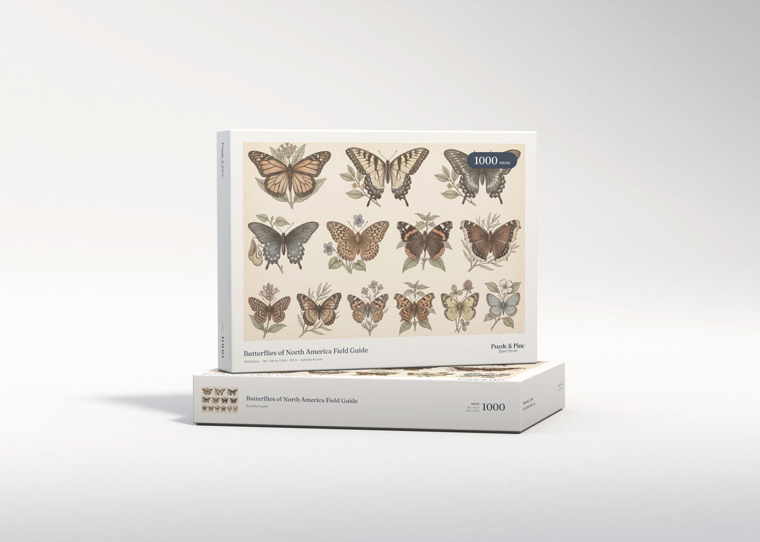Butterflies of North America Field Guide jigsaw puzzle - gift box