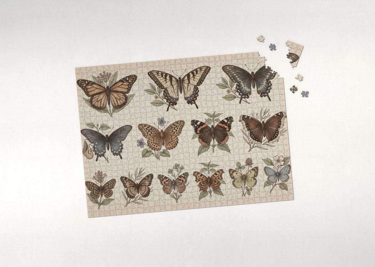 Butterflies of North America Field Guide jigsaw puzzle - puzzle with loose pieces