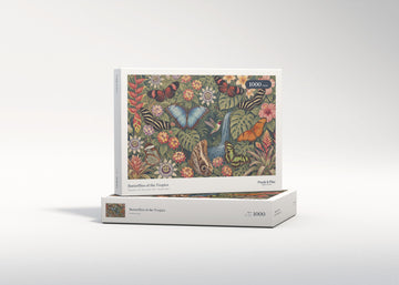 Butterflies of the Tropics jigsaw puzzle - gift box