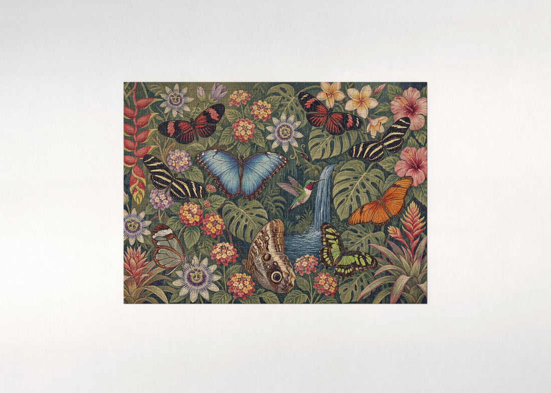 Butterflies of the Tropics jigsaw puzzle - gift box