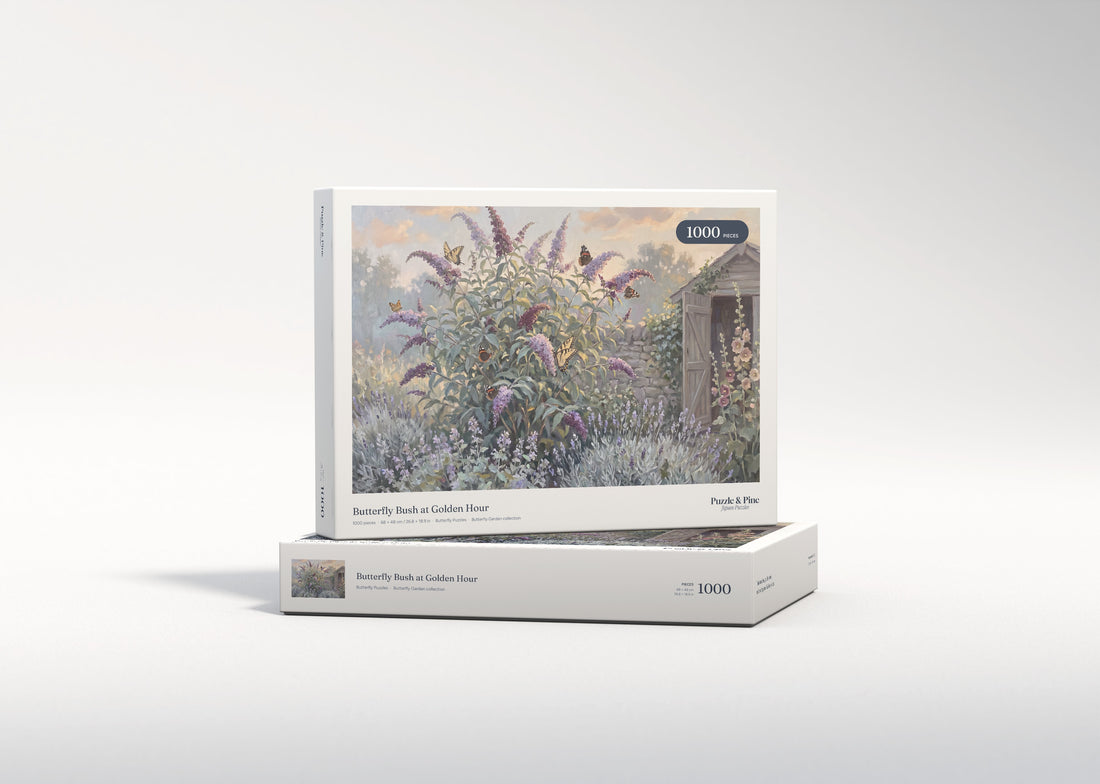 Butterfly Bush at Golden Hour jigsaw puzzle - gift box