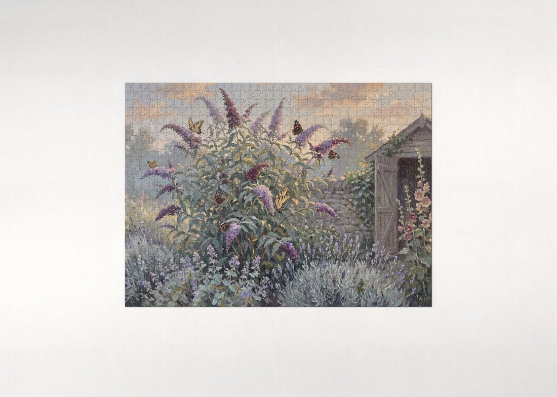 Butterfly Bush at Golden Hour jigsaw puzzle - gift box