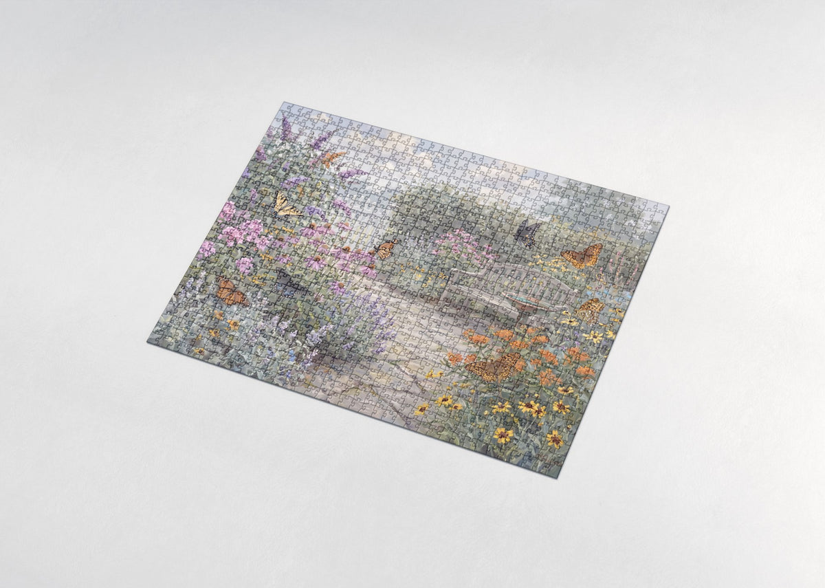 Butterfly Garden in Full Bloom jigsaw puzzle - assembled puzzle