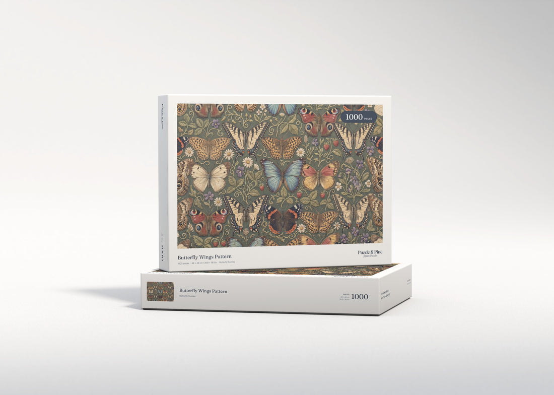 Butterfly Wings Pattern jigsaw puzzle - gift box