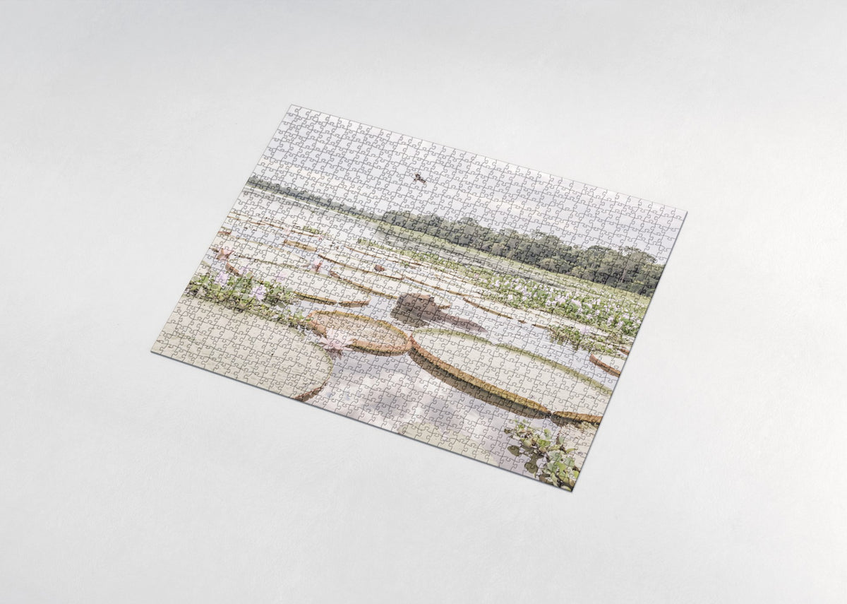 Capybara Among the Water Lilies jigsaw puzzle - assembled puzzle