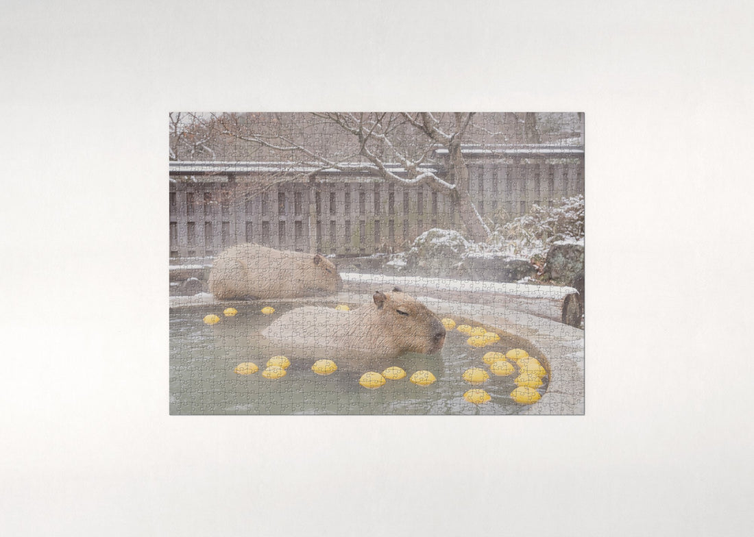 Capybara in the Yuzu Bath jigsaw puzzle - gift box