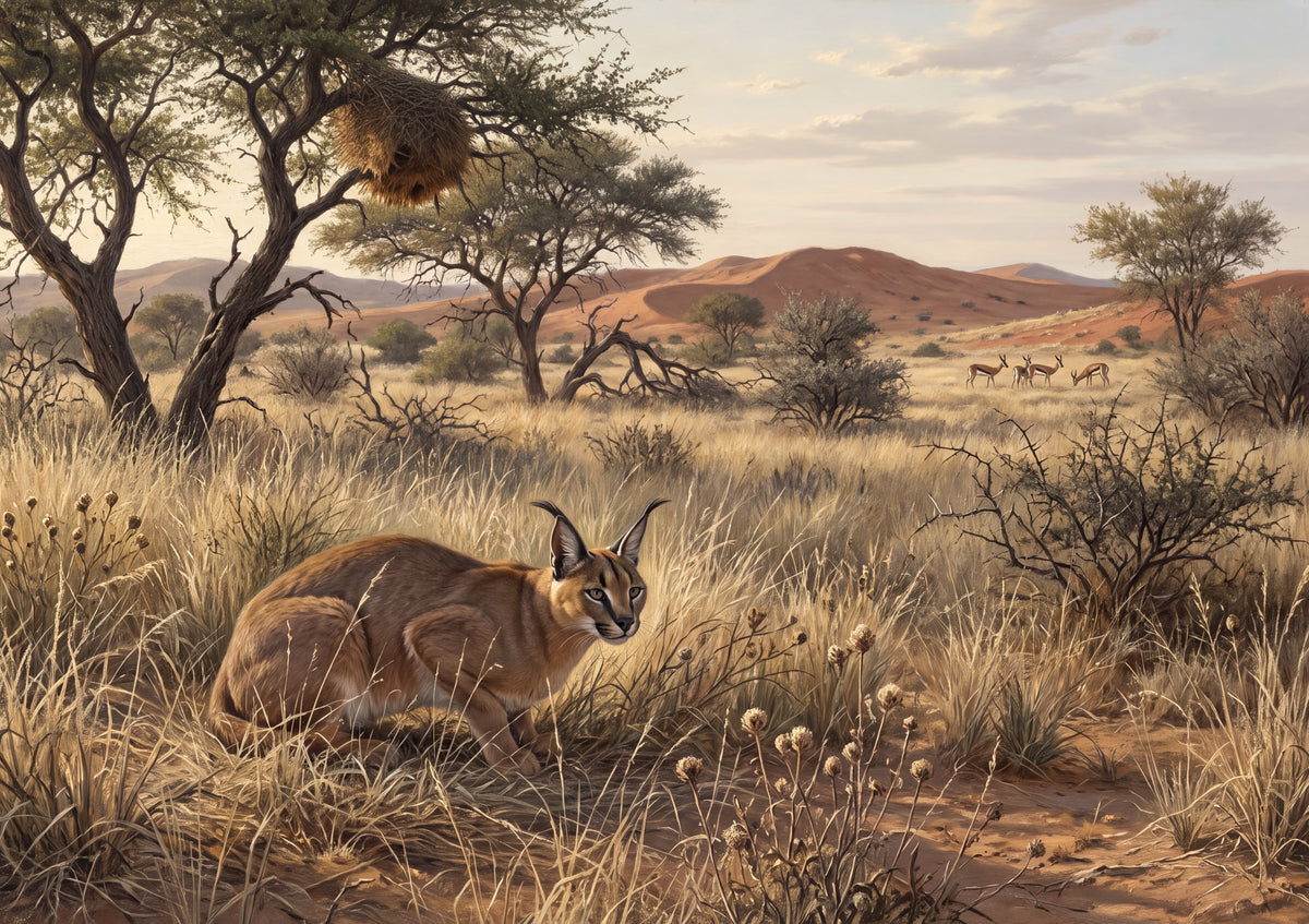 Caracal in the Golden Grass jigsaw puzzle