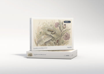 Caterpillar on the Milkweed Leaf jigsaw puzzle - gift box