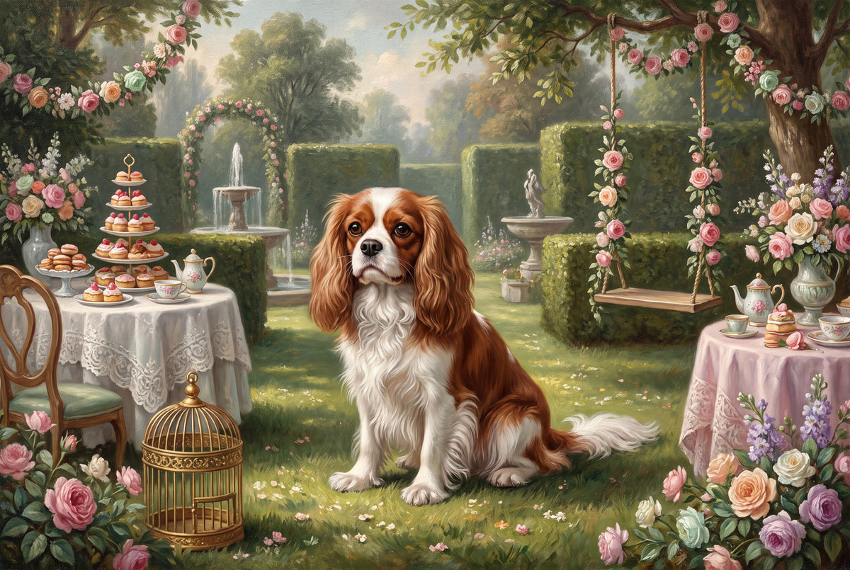 Cavalier at the Spring Garden Party jigsaw puzzle