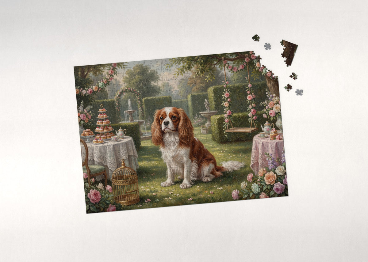 Cavalier at the Spring Garden Party jigsaw puzzle - puzzle with loose pieces