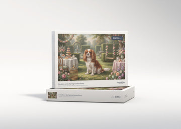 Cavalier at the Spring Garden Party jigsaw puzzle - gift box