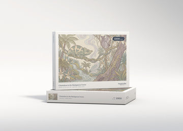 Chameleon in the Madagascar Forest jigsaw puzzle - gift box