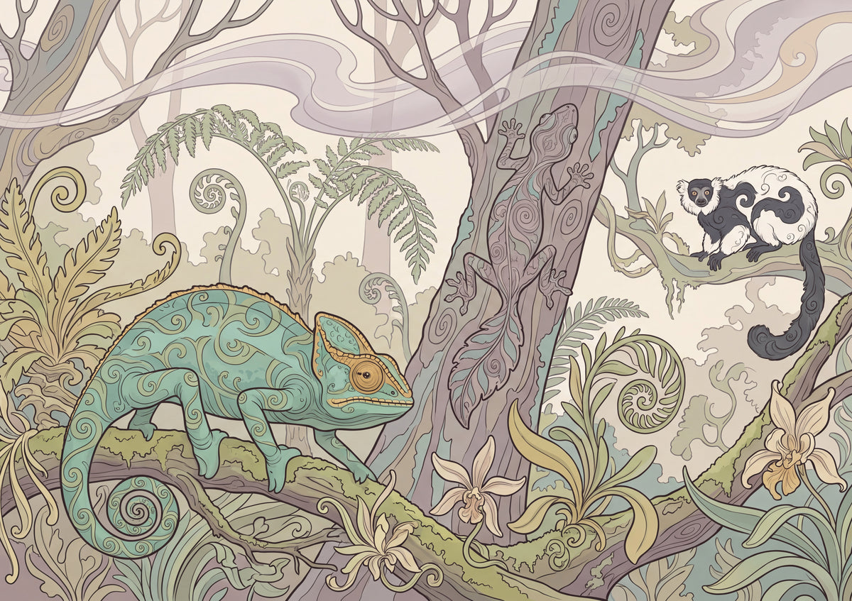 Chameleon on the Branch jigsaw puzzle