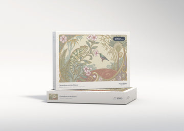 Chameleon on the Flower jigsaw puzzle - gift box