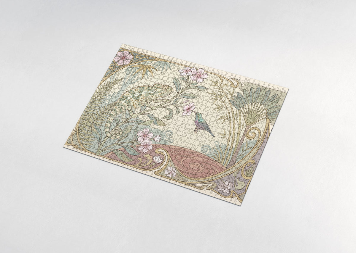 Chameleon on the Flower jigsaw puzzle - assembled puzzle
