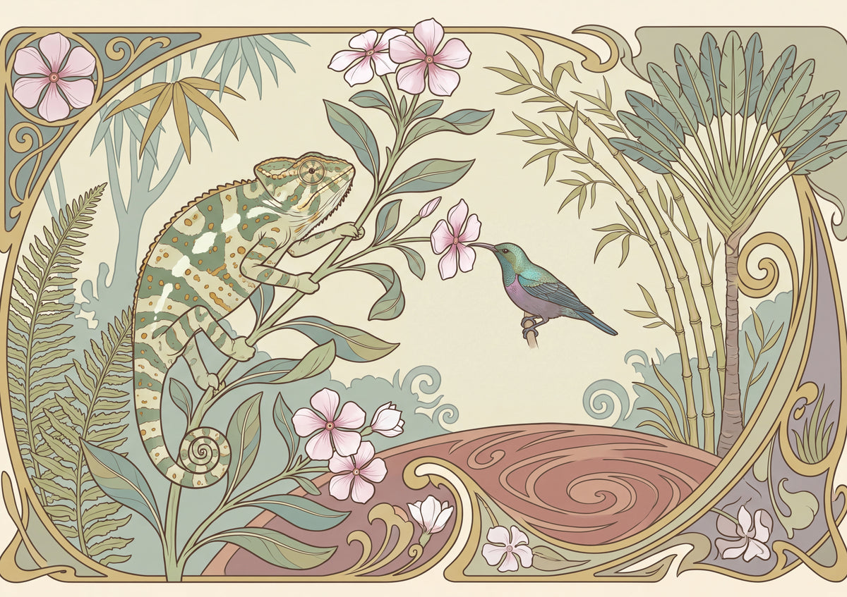 Chameleon on the Flower jigsaw puzzle