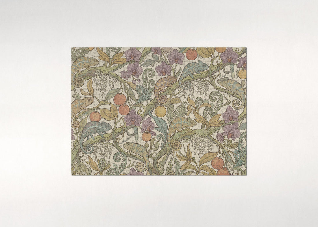 Chameleon Pattern Illustration jigsaw puzzle - gift box