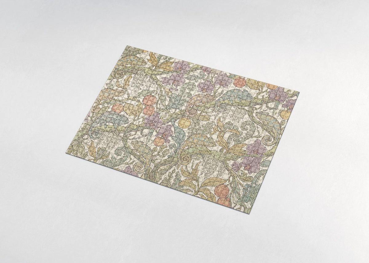 Chameleon Pattern Illustration jigsaw puzzle - assembled puzzle