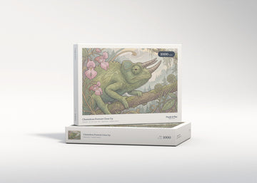 Chameleon Portrait Close Up jigsaw puzzle - gift box