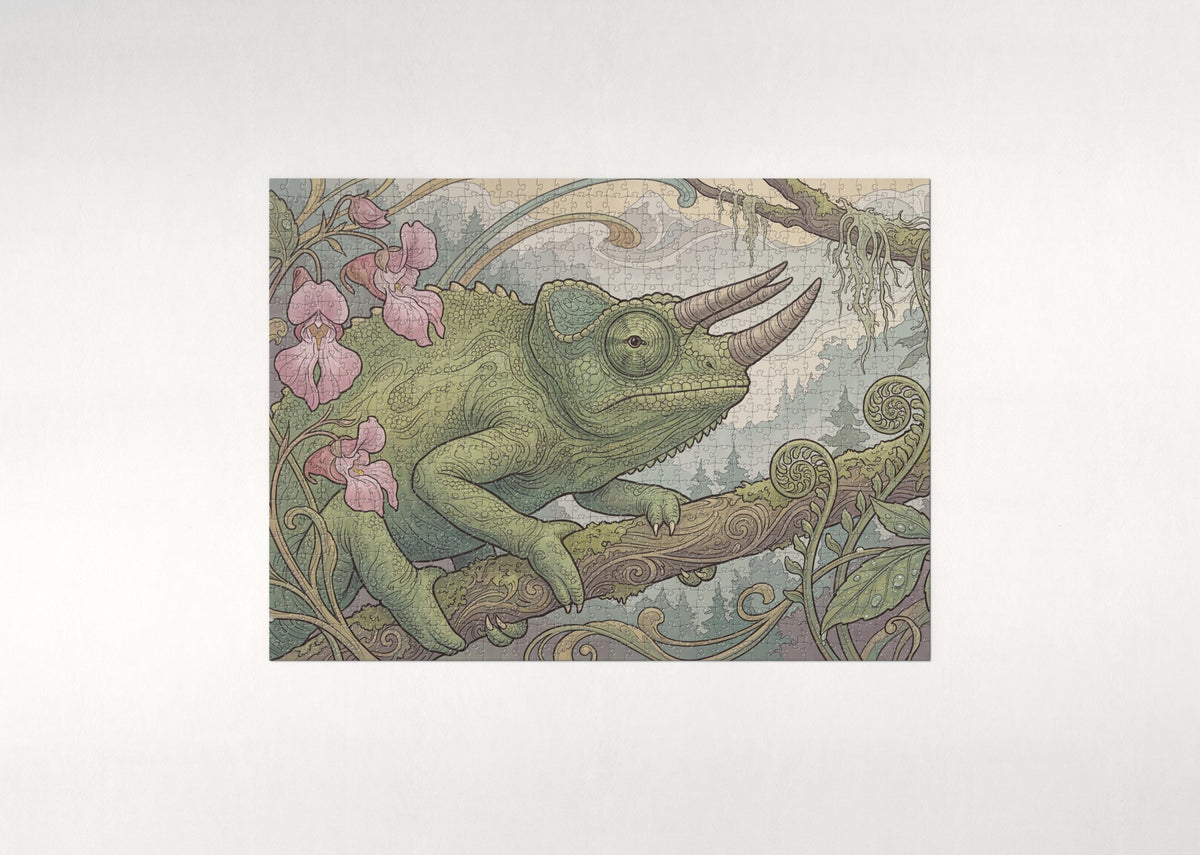 Chameleon Portrait Close Up jigsaw puzzle - flat puzzle