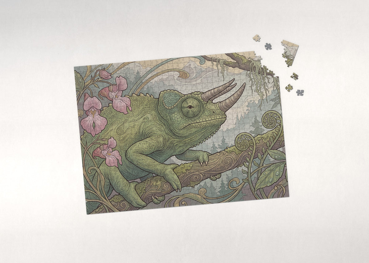 Chameleon Portrait Close Up jigsaw puzzle - puzzle with loose pieces