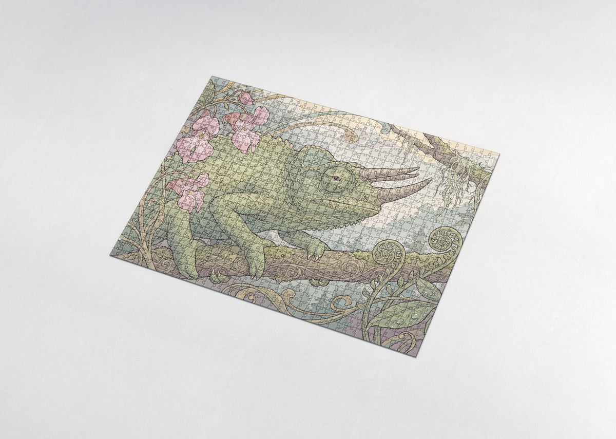 Chameleon Portrait Close Up jigsaw puzzle - assembled puzzle