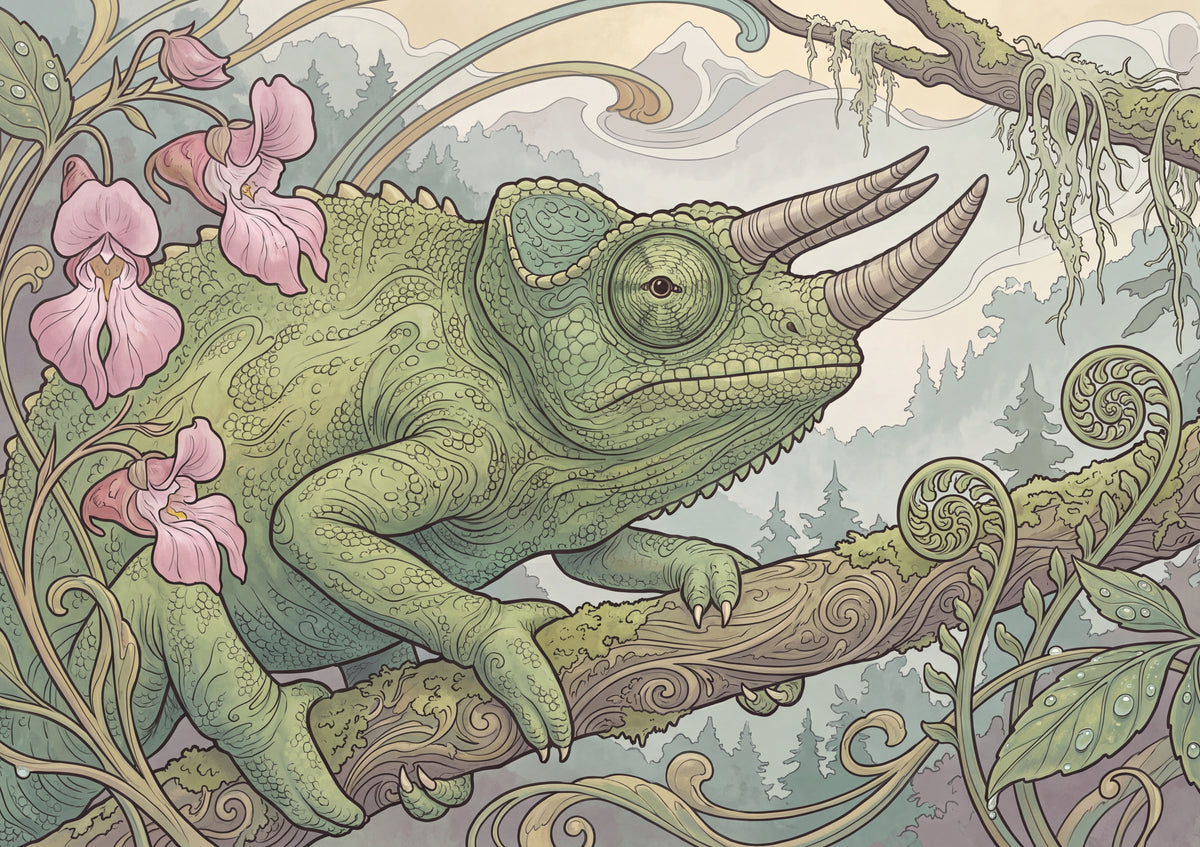 Chameleon Portrait Close Up jigsaw puzzle