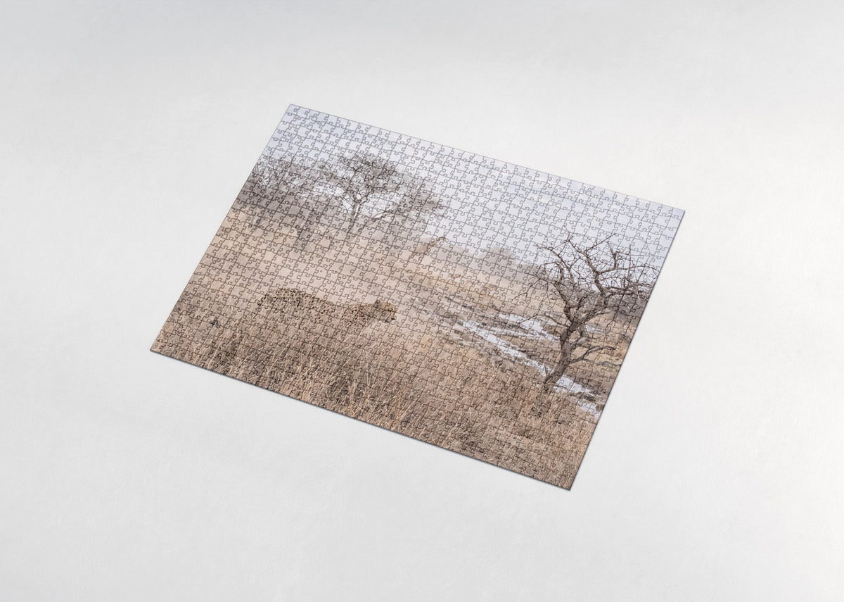 Cheetah in the Tall Dry Grass jigsaw puzzle - assembled puzzle