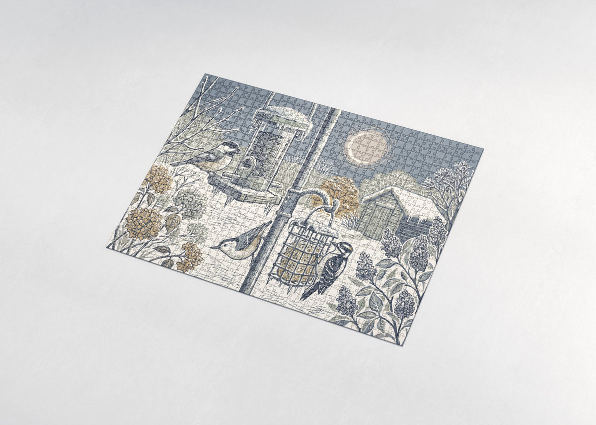Chickadee at the Frosty Feeder jigsaw puzzle - assembled puzzle