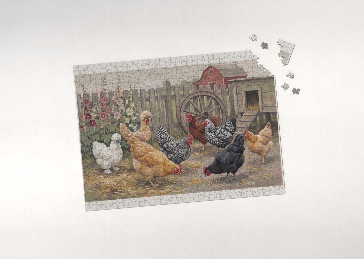 Chicken Breeds Collage jigsaw puzzle - puzzle with loose pieces