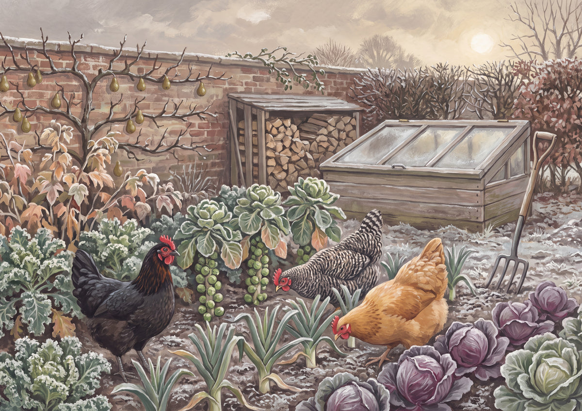 Chickens in the Vegetable Garden jigsaw puzzle