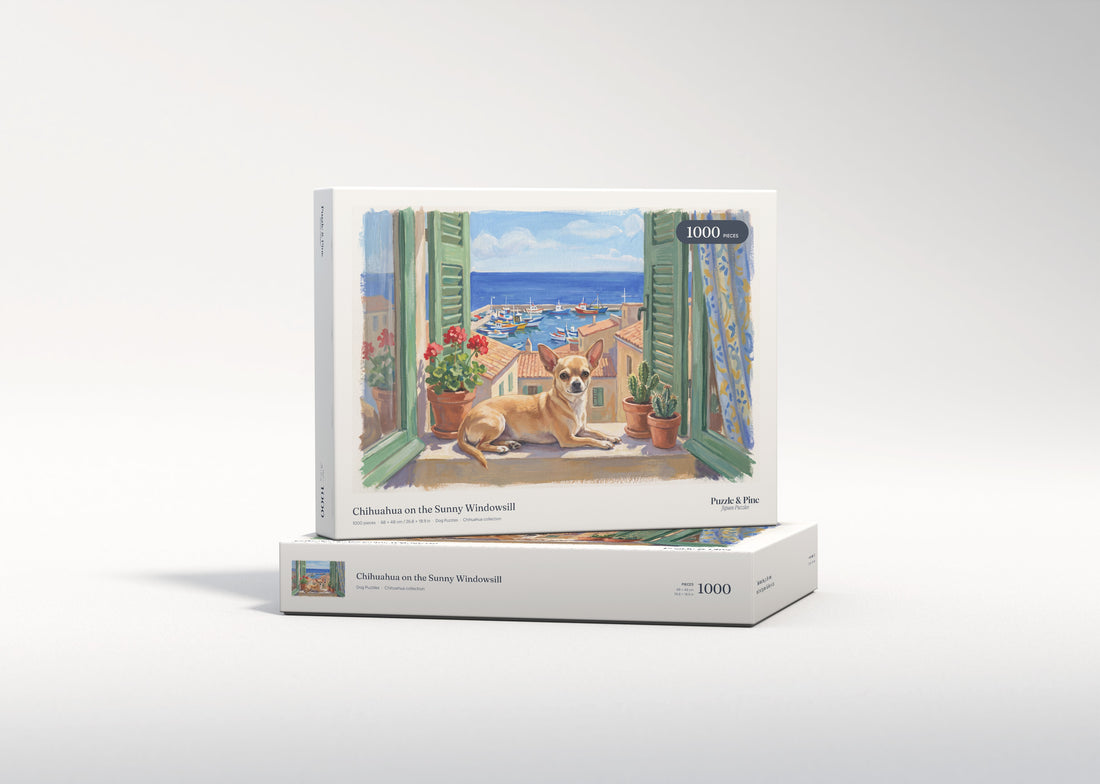 Chihuahua on the Sunny Windowsill jigsaw puzzle - gift box