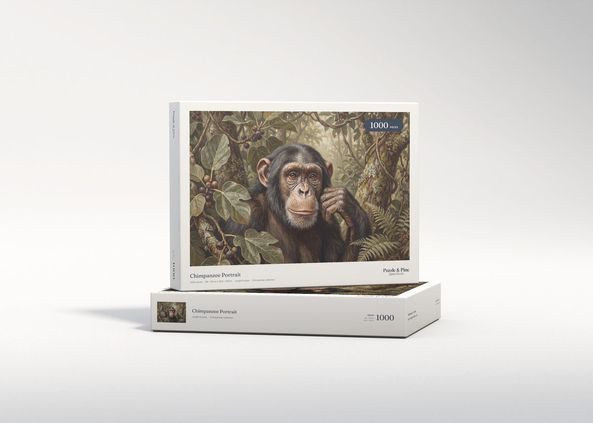 Chimpanzee Portrait jigsaw puzzle - gift box