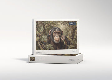 Chimpanzee Portrait jigsaw puzzle - gift box