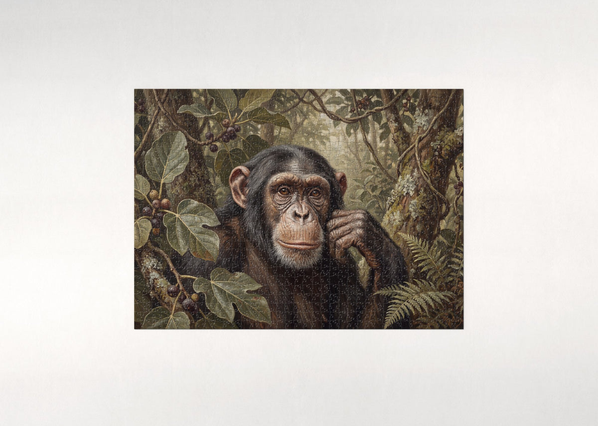 Chimpanzee Portrait jigsaw puzzle - flat puzzle