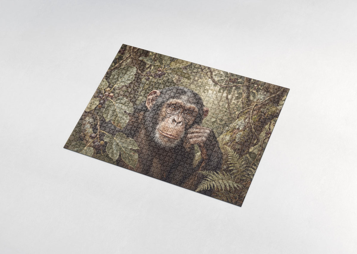 Chimpanzee Portrait jigsaw puzzle - assembled puzzle