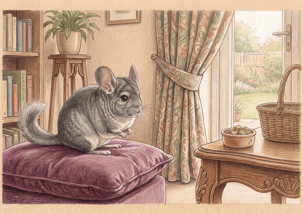 Chinchilla on the Velvet Cushion jigsaw puzzle
