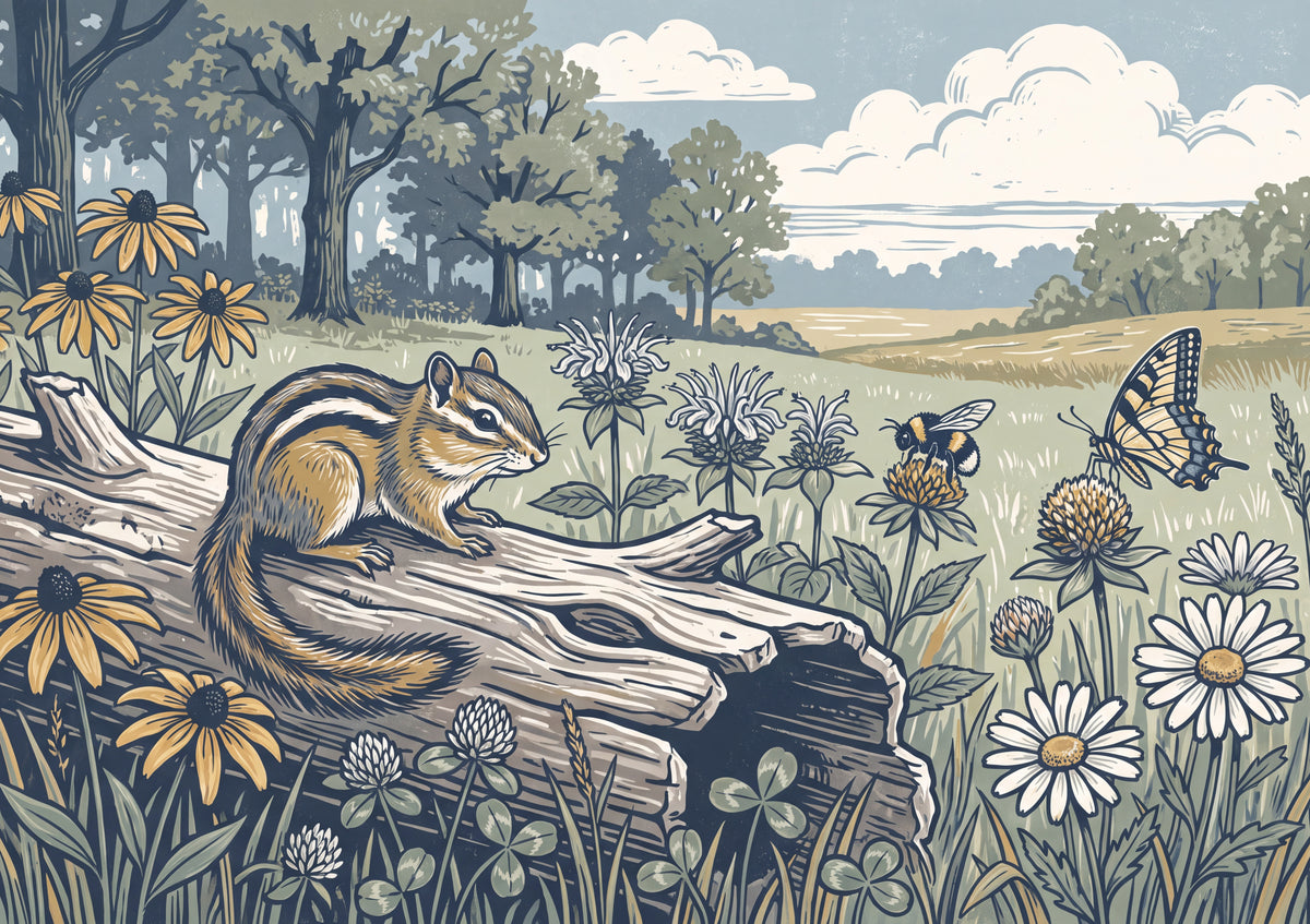 Chipmunk in the Wildflowers jigsaw puzzle