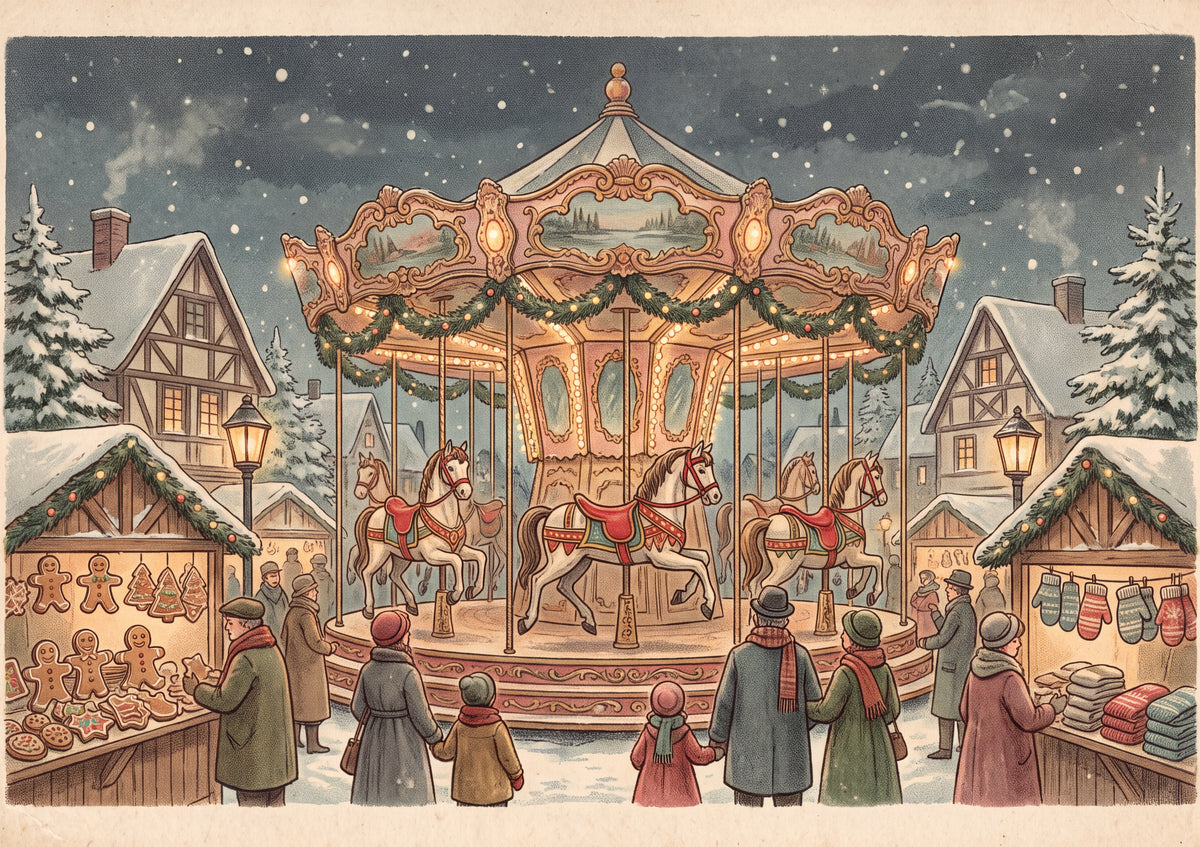 Christmas Market Carousel jigsaw puzzle