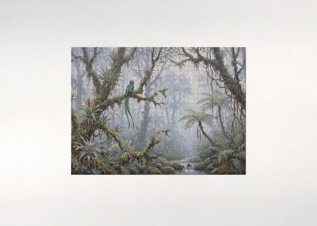 Cloud Forest in the Mist jigsaw puzzle - gift box