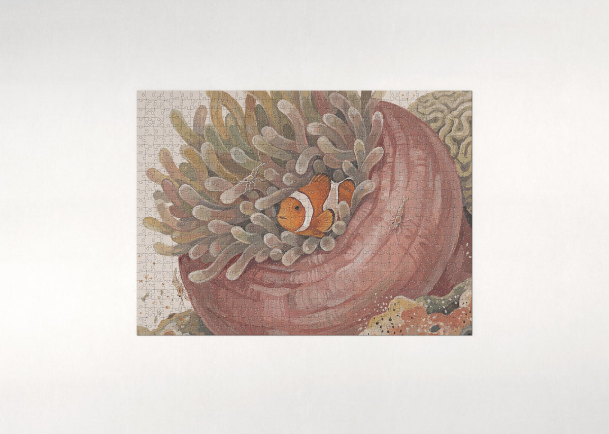 Clownfish and Anemone Close Up jigsaw puzzle - flat puzzle