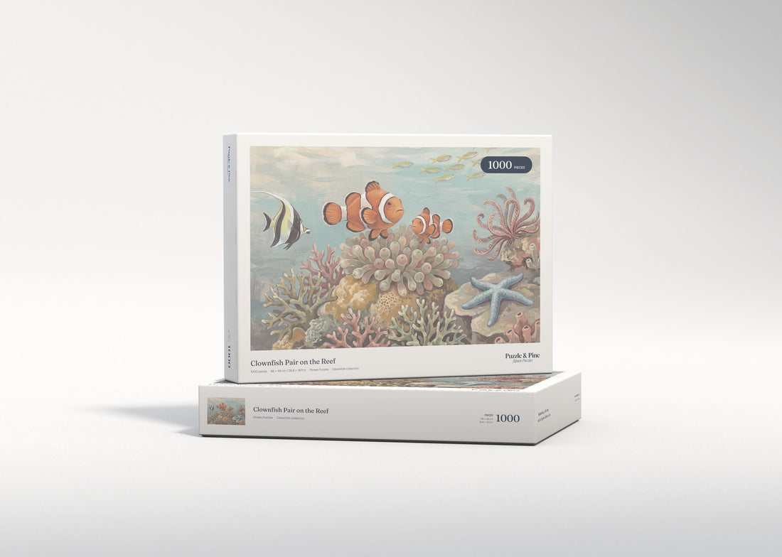 Clownfish Pair on the Reef jigsaw puzzle - gift box