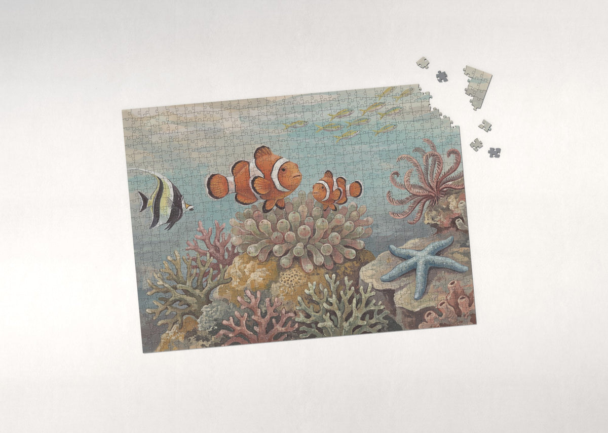 Clownfish Pair on the Reef jigsaw puzzle - puzzle with loose pieces