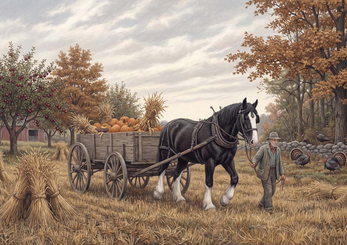 Clydesdale at the Autumn Harvest jigsaw puzzle