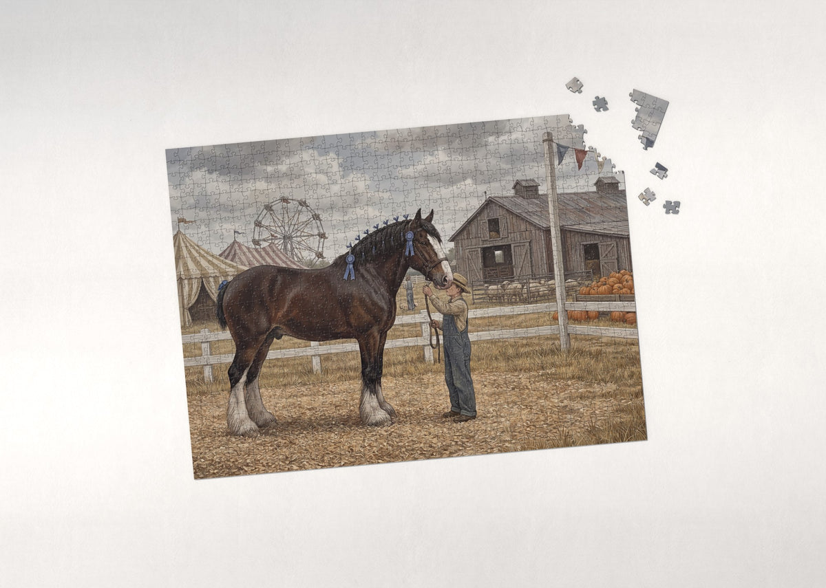 Clydesdale at the County Fair jigsaw puzzle - puzzle with loose pieces
