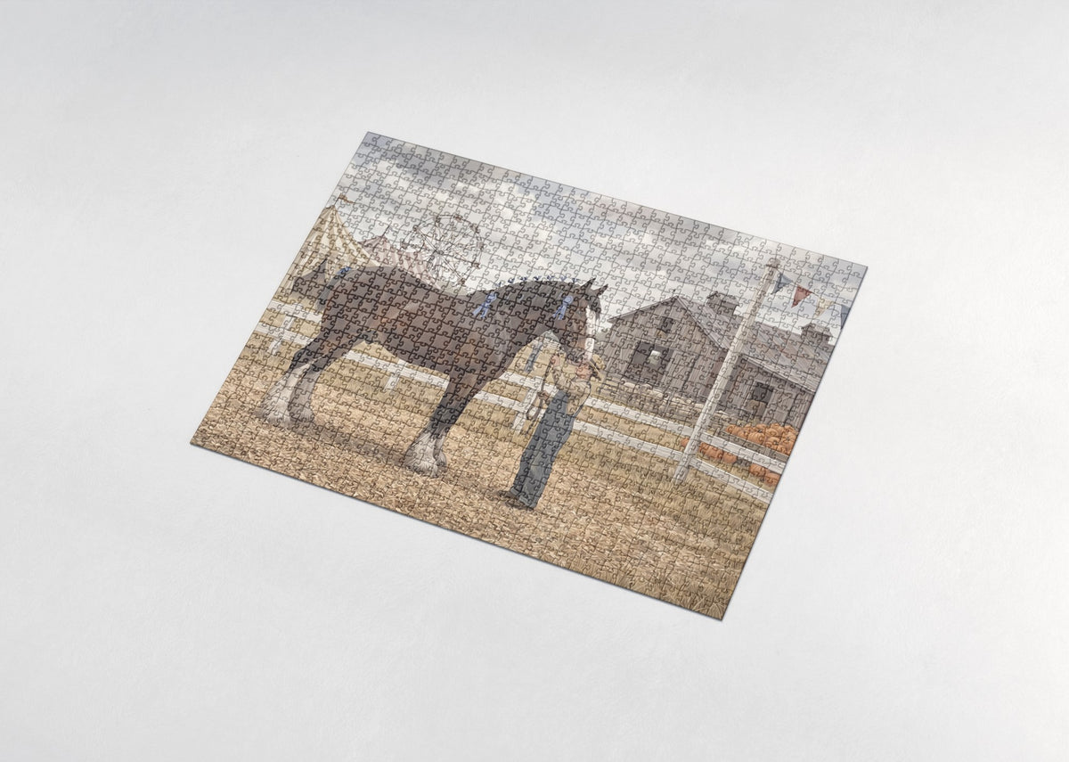 Clydesdale at the County Fair jigsaw puzzle - assembled puzzle