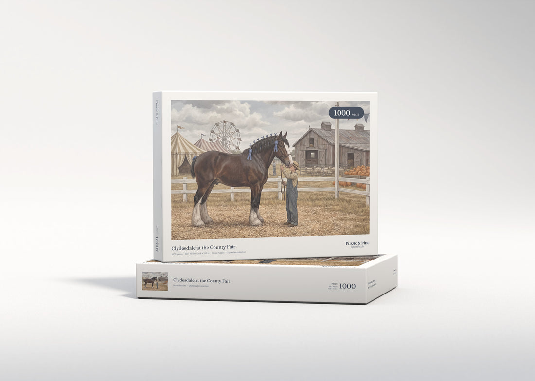 Clydesdale at the County Fair jigsaw puzzle - gift box