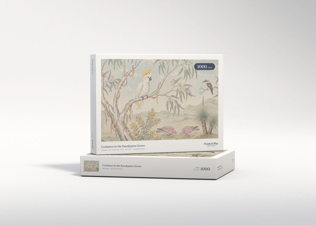 Cockatoo in the Eucalyptus Grove jigsaw puzzle - gift box