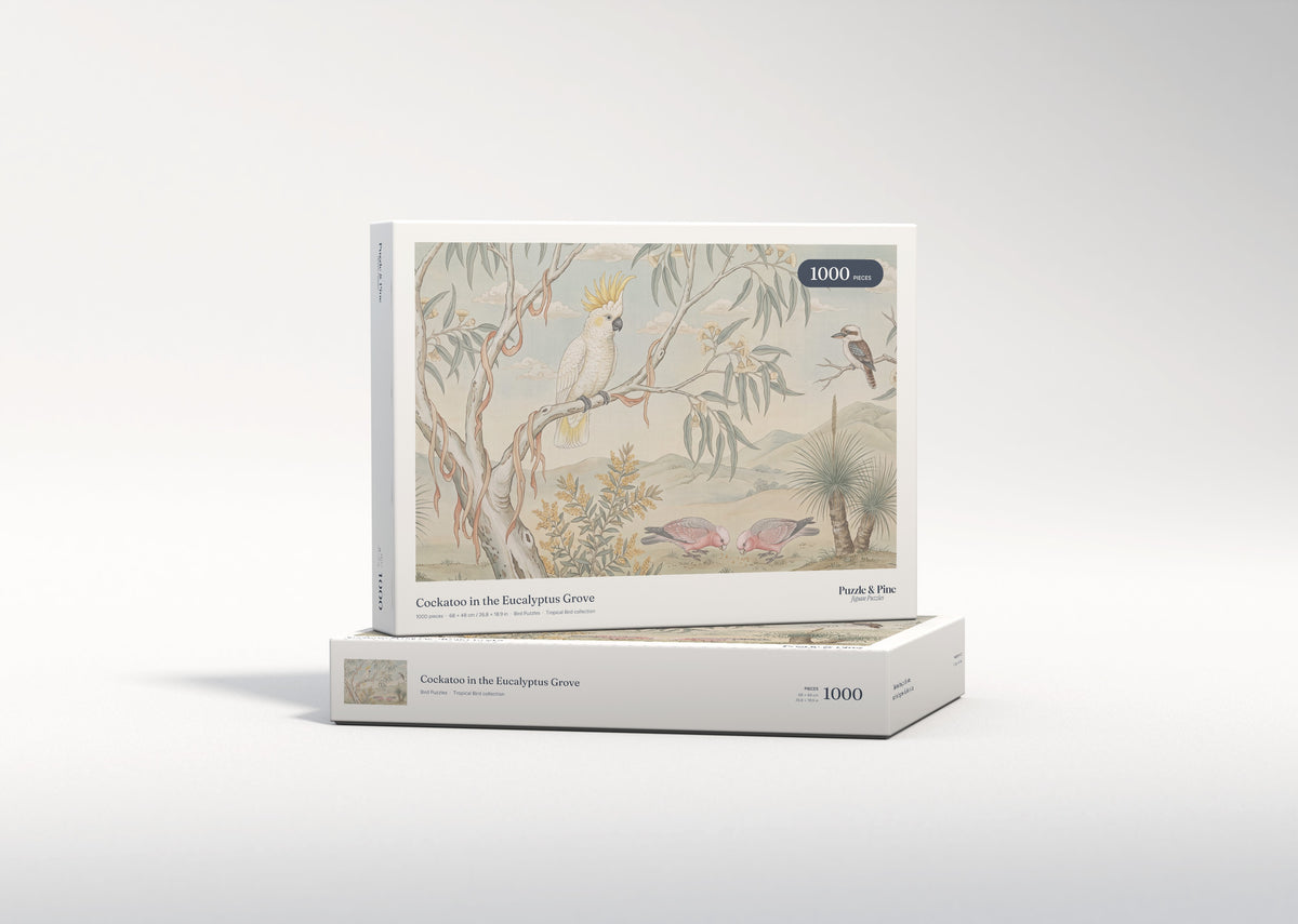 Cockatoo in the Eucalyptus Grove jigsaw puzzle - gift box